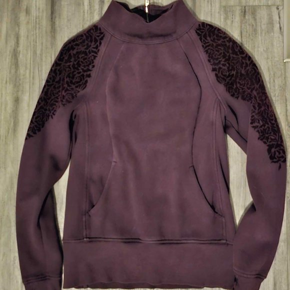 Lululemon Floral Flock Pullover Black Cherry - Picture 5 of 8